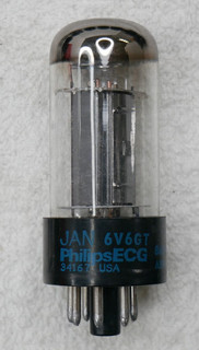 JAN6V6GT PHILIPSECG USA TESTS EXCELLENT BLACK PLATE