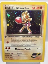 Rocket's Hitmonchan 11/132 Gym Heroes Holo Rate Pokémon Card 2000. NM+