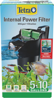 Whisper Internal Power Filter, Medium Bio-Bag Filter Cartridges, 3-Stage Filtrat