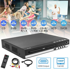 1080p DVD Player All Region Free DVD CD USB Player HD RCA Output Control