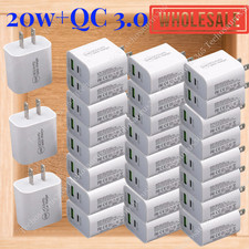 Lot 20W PD QC Fast Charger USB C Power Adapter Block For iPhone 14 13 12 X 16 17