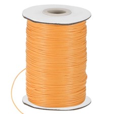 175 Yards 1mm Waxed Polyester Cord with Spool for Jewelry Making, Golden