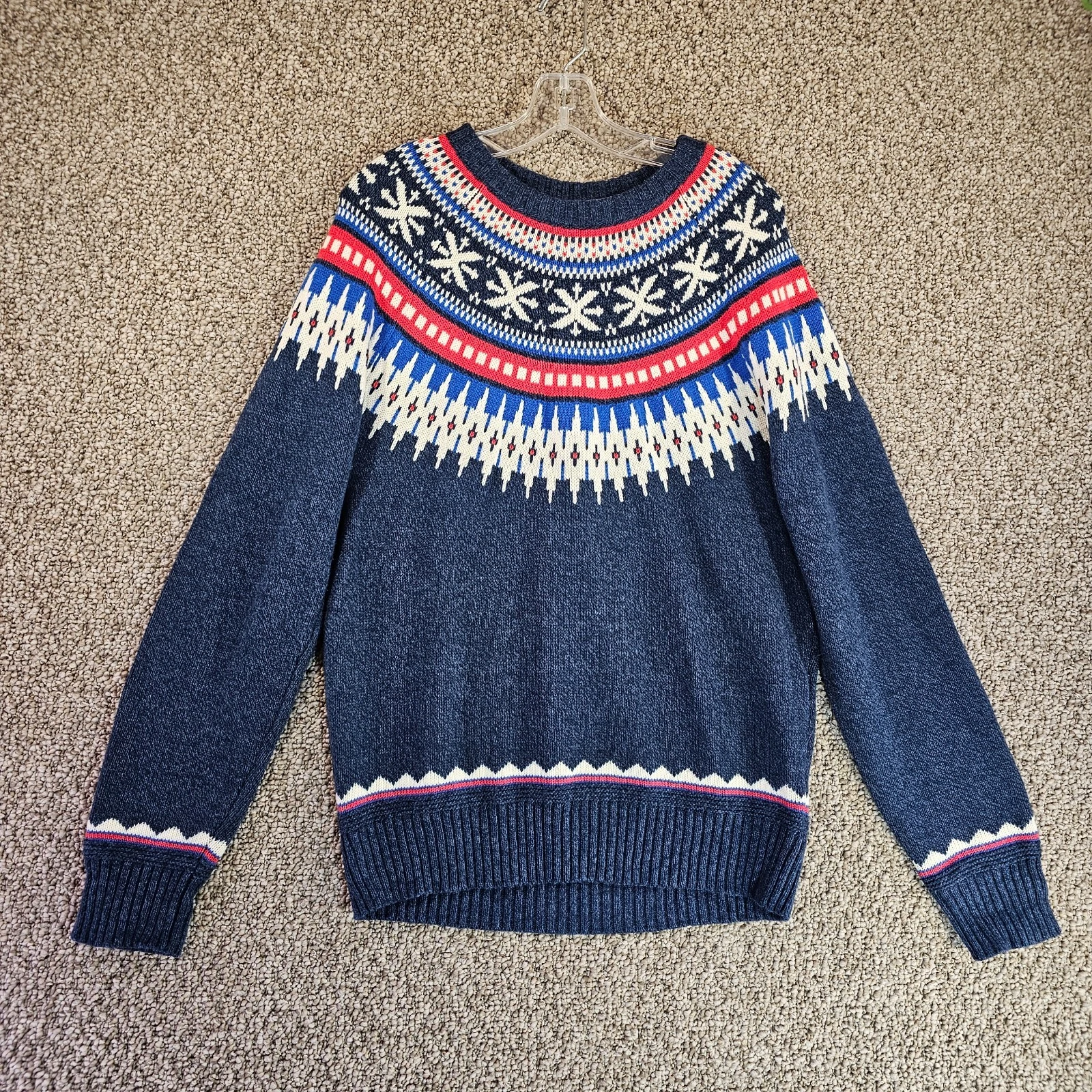 American Eagle Wool Blend Sweater Mens Actual Medium Fair Isle Nordic