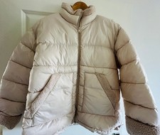 Giacca Mayoral argento con cappuccio in vera pelliccia taglia 18 giovane