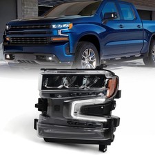 Full LED Headlight Assembly for Chevy Silverado 1500 2019 2020 Left Driver Side