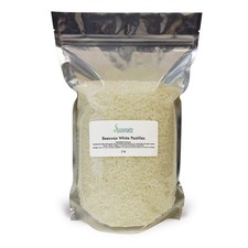 White Beeswax Pastilles Beads 100 Pure  Natural Made in USA Bulk 48 oz/3 lb