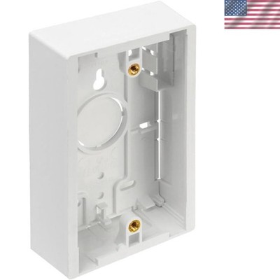 Surface Mount Backbox, 1 Gang, 1.45'' Depth, Fire Retardant,  Approved, White