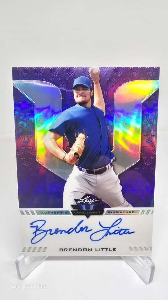 2017 Leaf Valiant Brendon Little RC Purple Prismatic/15 SSP Mint! - Image 3 of 4