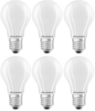Dimmable E27 Frosted LED Light Bulbs 806 Lumens Warm White - Sylvania 6 Pack