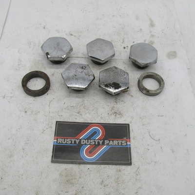 #ad Mixed Lot of 5 Vintage OEM Triumph BSA 26.2mm Fork Tube Caps amp; Parts $39.99