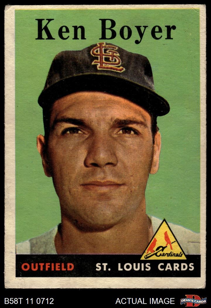 1958 Topps #350 Ken Boyer Cardinals 1.5 - FAIR