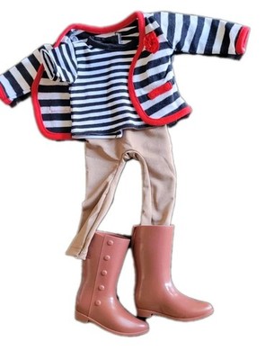 Reiterin Outfit mit Puppenstiefeln OUR Generation sehr guter Zustand 