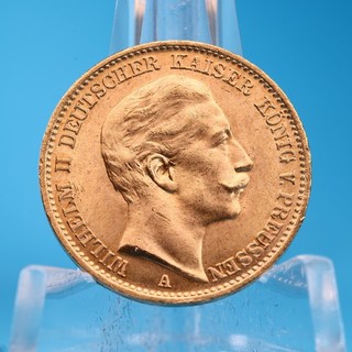 Preussen 20 Mark 1912 A Wilhelm II 7 96 Gramm 900 Gold Vz Jaeger 252