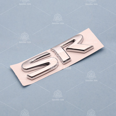 3D Gloss Silver Rear Trunk Lid SR Letter Emblem For ALTIMA SR Tailgate Badge