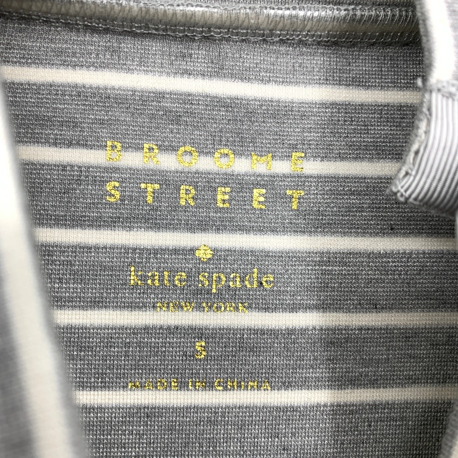 Abito donna Broome Street Kate Spade taglia small grigio bianco a righe