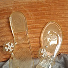 Tory Burch Clear Plastic Thong Slip-On Sandals Logo Charm Women’s US 9 — photo 1