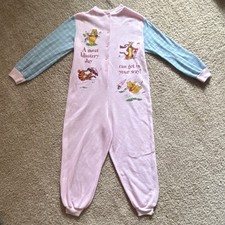 Pooh Winnie the Pooh Tigger Pink Blue Girls size 10 Pajamas Vintage