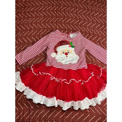 Emily Rose Infant 18M Christmas Santa Stripe Tulle Tutu Dress Holiday