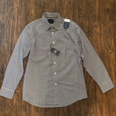 Savile Row Dress Shirt Men 16 34-35 Slim Fit Collar Button Up