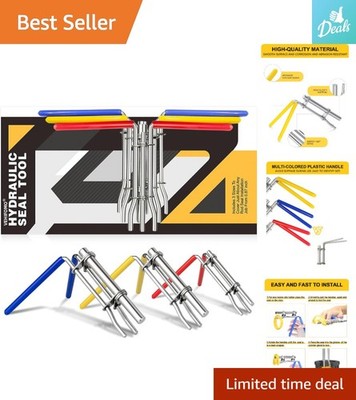 3-Piece Hydraulic Cylinder Seal Installation Tool Set - Durable & Efficient
