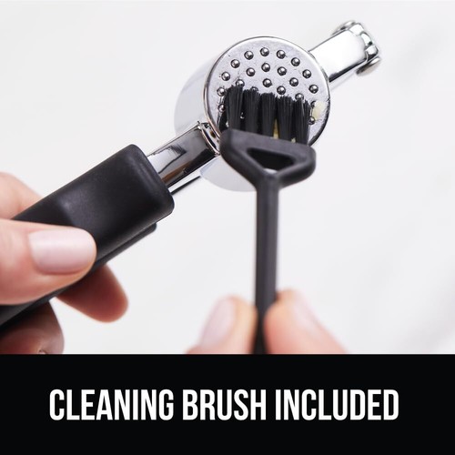 garlic press mincer tool crusher stainless steel kitchen and squeezer masher man - Picture 8 of 9