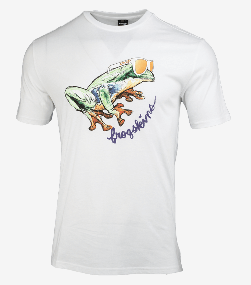 OAKLEY Men Jupiter Frog S/S T-Shirt White Casual Tee Top Shirts