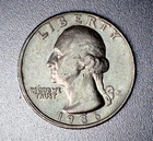 1986 P Washington Quarter, ERROR - OB Double Struck Rim/Slightly Off Center