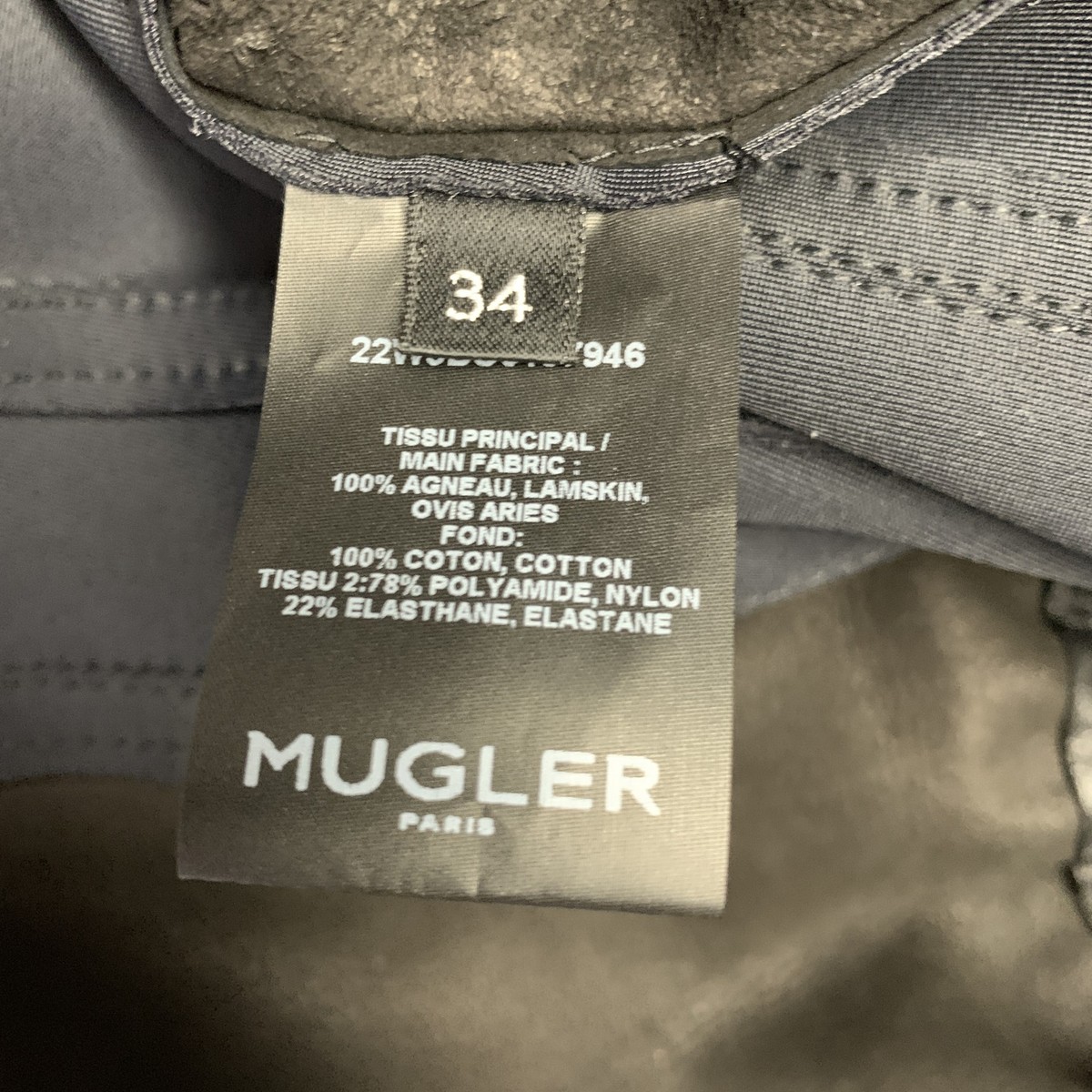 【関税込み】Mugler ブラック ラップ ボディスーツ 25P1VE0390196_1999_7284_grande