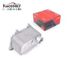 RACEORLY Engine Oil Cooler For Audi A3 A4 A6 Q7 S3 TT VW Tiguan Golf 06L117021E