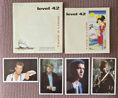 Level 42 Take A Look Limited Edition UK 7 Inch Single + 4 postcards, numbered