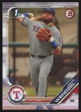 2019 BOWMAN DRAFT BD-81 DAVIS WENDZEL 1ST PAPER BASE QTY AVAIL RANGERS