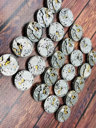 Vintage Uhrwerke Zahnradsatz 55 tlg rund 20mm Mechanismen Steampunk Teile - Bild 10 von 13