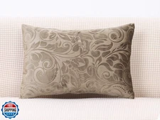 TangDepot Heavy Velvet Embossing Throw Pillow Cover, Classis Floral Anaglyph 