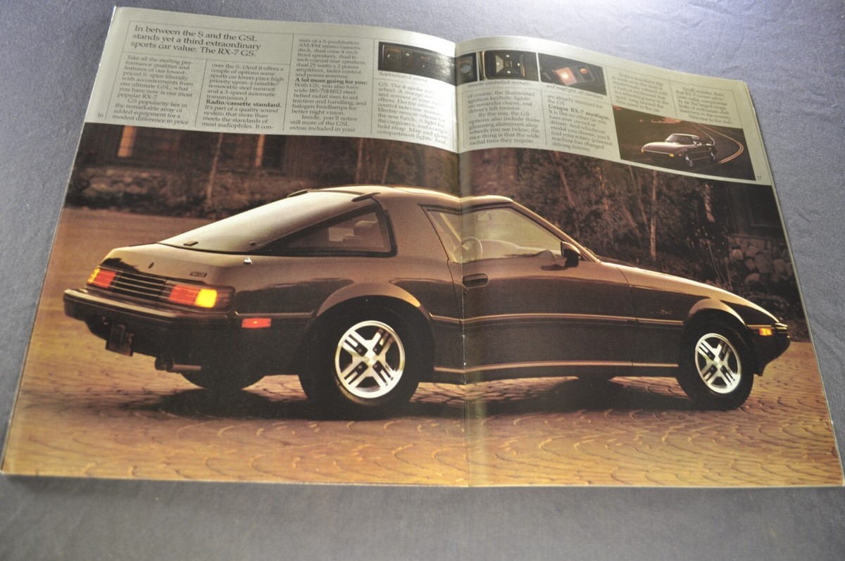 1983 Mazda RX-7 Catalog Sales Brochure S GS GSL Coupe Excellent