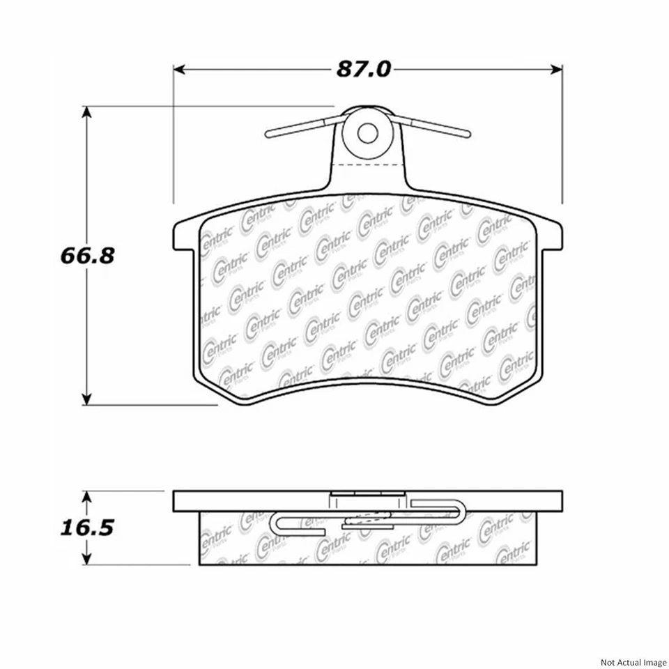 Juego de pastillas de freno de disco de cerámica centradas traseras para Audi 80 1988-1992 Foto 3 de 4
