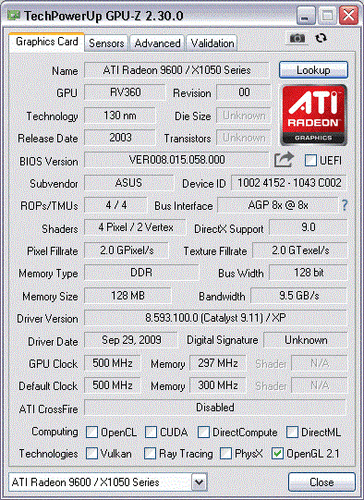 Scheda video AGP ASUS ATI Radeon 9600 9550 9250 Retrocomputing GARANZIA AGP 8x4x - Foto 33 di 33