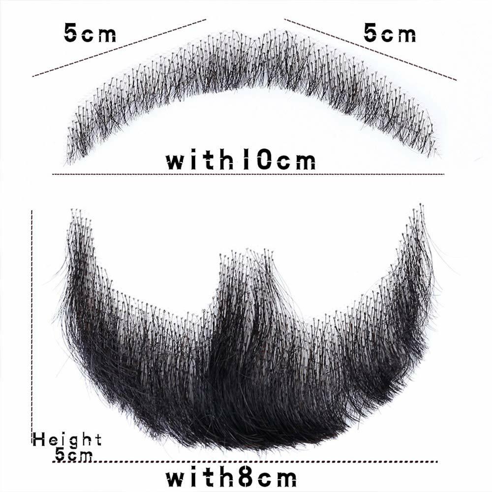 Fake Beard Hand Made Real Human Hair Lace Comfortable Invisible ...