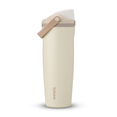 Owala FreeSip SWAY Stainless Steel Insulated Water Bottle, 30oz, Lightly Toasted