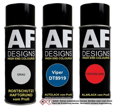 Spraydose für Viper DT8919 Banzai Blue Metallic Autolack Klarlack Grundierung