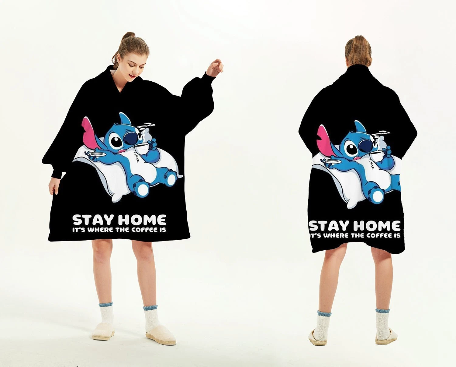 Stitch oversize  Blanket Hoodie