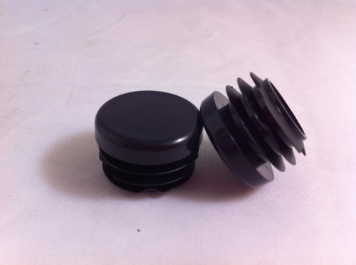 50 Black Plastic Blanking End Caps Inserts Plug Bung Round Tube Insert 32mm / 1¼ - Picture 2 of 3