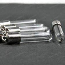 MINI empty TEARDROP/GLOBE/TUBE vials GLASS BOTTLES vial CHARM PENDANT tears