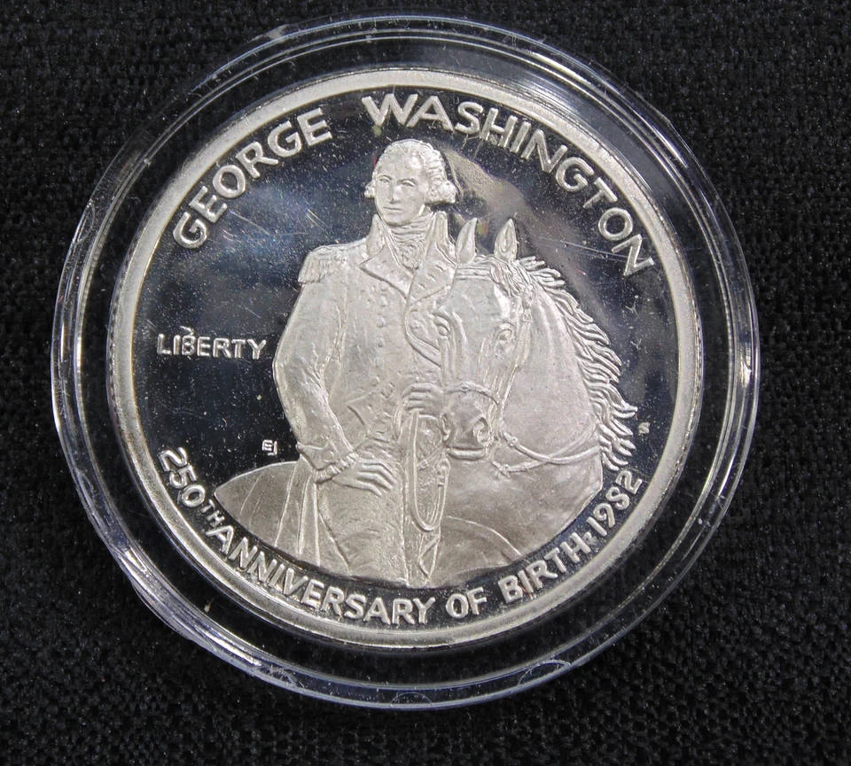 Lot 2 George Washington Half Dollar Coins 250th Anniversary Silver 1732-1982  - Image 2 of 4