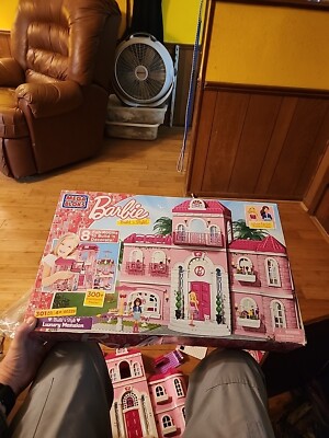 Mega Bloks BARBIE Luxury Mansion 80229 Retired, Almost Complete Build N Style
