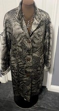 Marina Rinaldi Wool Mohair Mix Animal Print Coat Approx Size 16