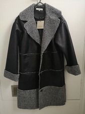 Bnwt Coat Black And Grey Inside, Panelling Detail, Size 10