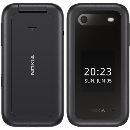 NEW Nokia 2660 Flip 4G Black 128MB + 48MB Dual-SIM Factory Unlocked Simfree - Afbeelding 2 van 4