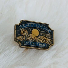 Nature's Sunshine MLM District Manager Bronze Enamel Lapel Pin
