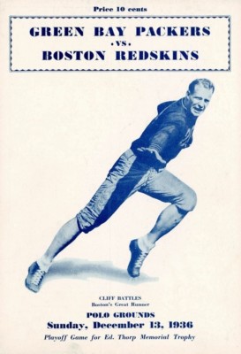 1936 GREEN BAY PACKERS VS BOSTON REDSKINS 8X10 PROGRAM PHOTO FOOTBALL ...
