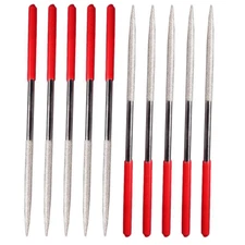 10pcs 3x140mm Round Diamond Grit File Set Sharpening  For Wood Metal Plastic